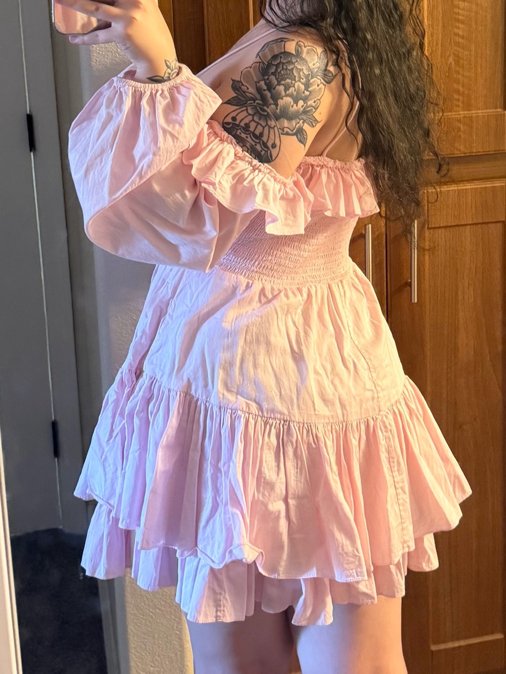loveshackfancy zennia dress | baby pink mini summer dress - Picture 7 of 7